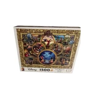 Ceaco Disney Thomas Kinkade 1500 Piece Jigsaw Puzzle Mickey Mouse Theme Complete